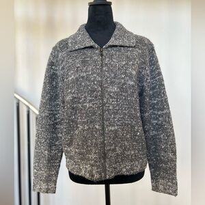 Pronto Gold Wool Blend Zip Sweater